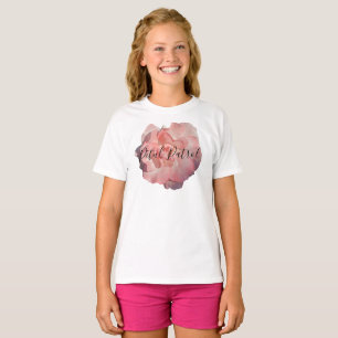 T-shirt Fleur Pétale Patrol Blush Rose Floral Rose