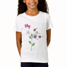 T-Shirt Fleur pour Fille au Nom de Lily