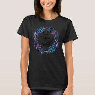 T-shirt Fleur Rétro Pas Aujourd'hui Satan Jésus Croix Chré