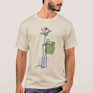 T-shirt Fleur Rose Abstrait