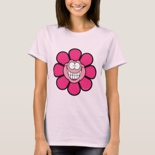 T-shirt Fleur Rose Heureuse