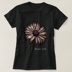 T-shirt Fleur rose poussiéreuse de cru de marguerite