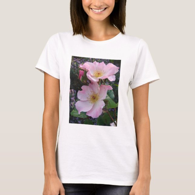 T-shirt Fleur Rose rose (Devant)