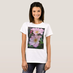 T-shirt Fleur Rose rose Fleur florale Photo Fête des mères