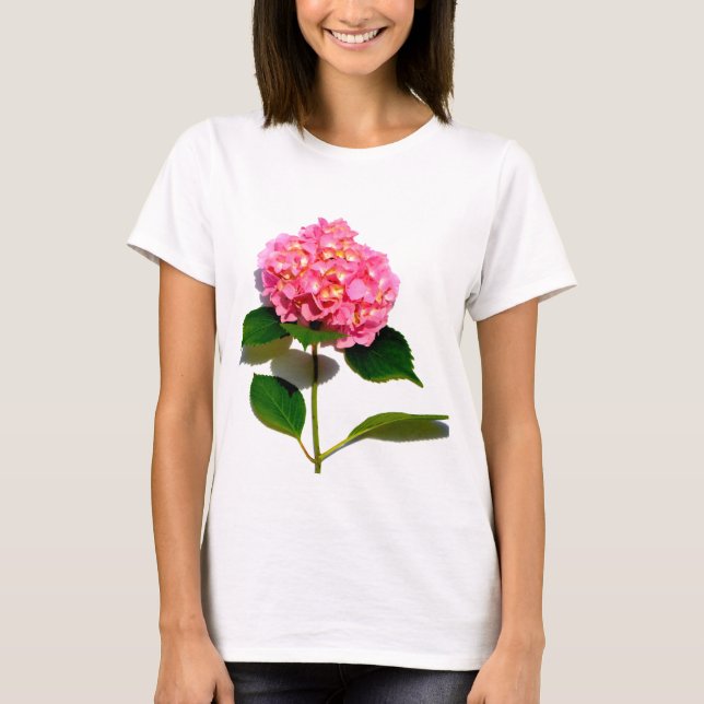 T-shirt Fleur rose rose rose Hydrangea (Devant)
