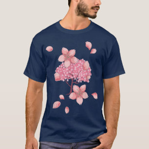 T-shirt Fleur rose Sakura japonaise fleurs de cerisier