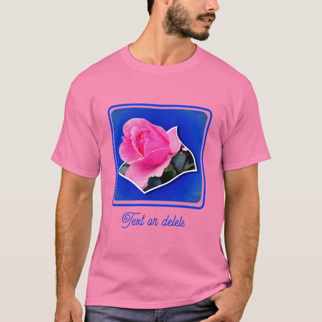 T-shirt Fleur Rosebud Rose Hors Limites Personnalisé (Devant)