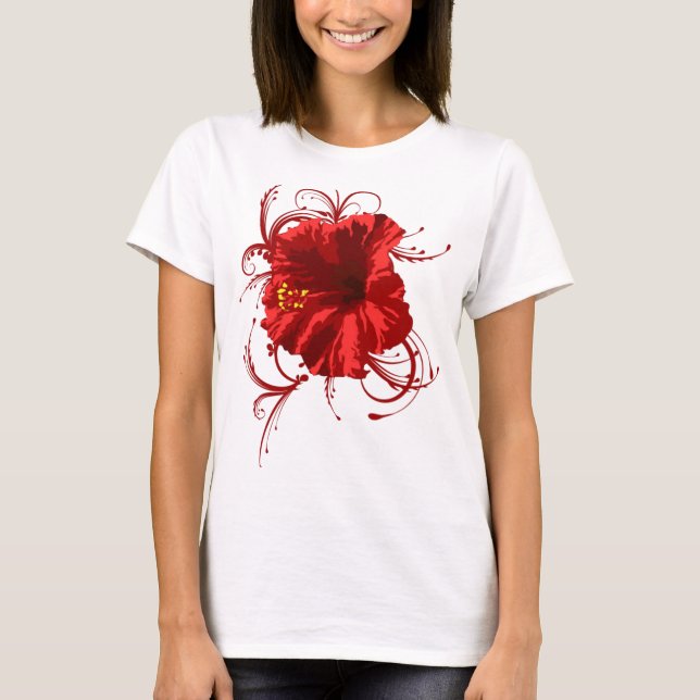 T-shirt Fleur rouge (Devant)
