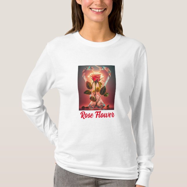 T-shirt Fleur rouge (Devant)