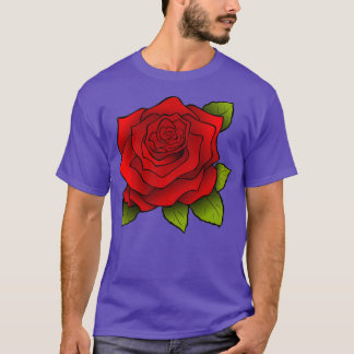 T-shirt Fleur rouge