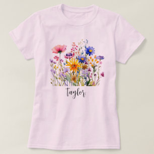 T-shirt Fleur sauvage aquarelle