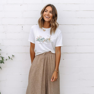 T-shirt Fleur sauvage d'hiver Boho Mountain Mama