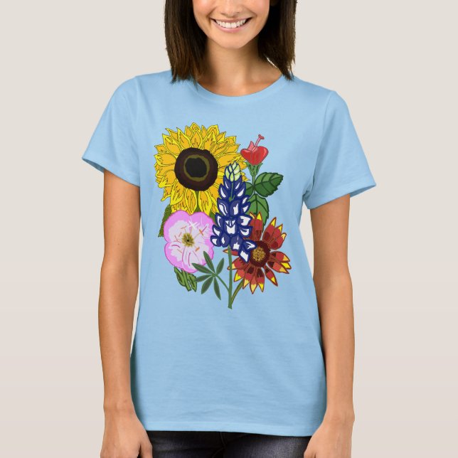 T-shirt Fleur sauvage du Texas (Devant)