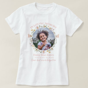 T-shirt Fleur sauvage en souvenir mémorial funéraire photo