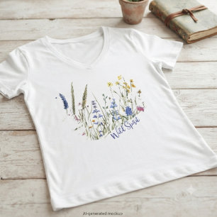 T-shirt Fleur Sauvage Esprit Sauvage Cadeau de Nature pour