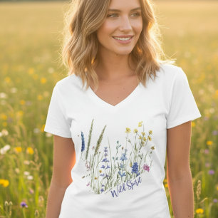 T-shirt Fleur Sauvage Esprit Sauvage Cadeau de Nature pour