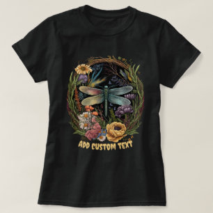 T-shirt Fleur sauvage floral de libellules mignonnes, Amat
