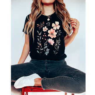 T-shirt Fleur Sauvage-Florale-Mignonne