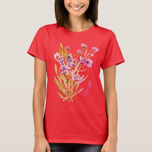 T-shirt Fleur sauvage lavande (Devant)