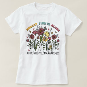 T-shirt Fleur sauvage Personne ne combat seul le myélome m