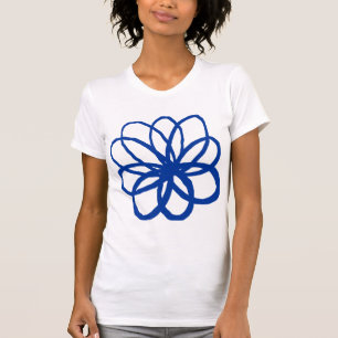 T-shirt Fleur spontanée - bleu marine