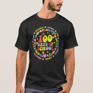 T-shirt Fleur super 100 Jours De Professeur Scolaire Heure