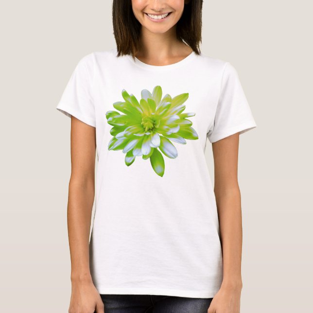 T-shirt Fleur vert vert vert vert pâle marguerite (Devant)
