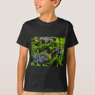 T-shirt Fleur violette et abeille boursouflante