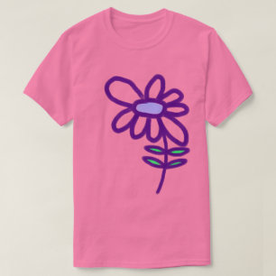 T-shirt Fleur Violette Funky