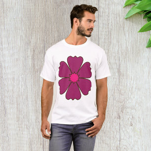 T-shirt Fleur Violette Minimal Bloom