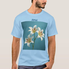 T-shirt fleuriste blanc Lys
