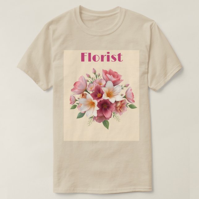 T-shirt fleuriste Bouquet (Design devant)