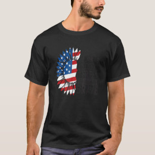 T-shirt Fleurs 4 juillet Célébration Graphique Brave Tee