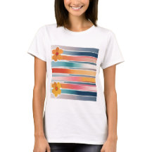 T-shirt Fleurs Abstraites