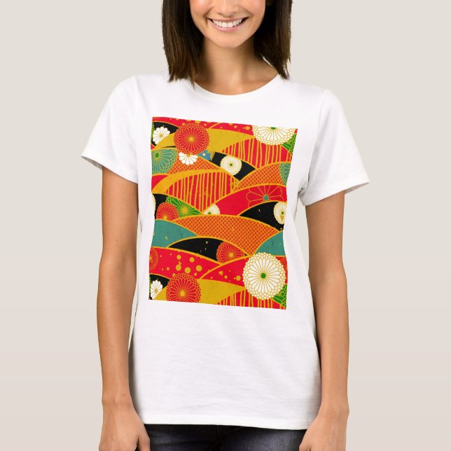 T-shirt Fleurs Abstraites (Devant)