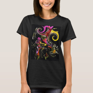 T-shirt Fleurs Abstraites fondre des couleurs psychédéliqu