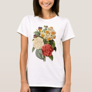 T-shirt Fleurs anciennes, camélias et narcisses, Redoute