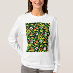 T-shirt Fleurs Aquarelles Et Fruits Motif Floral-23768