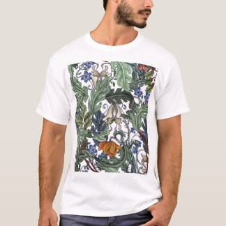 T-shirt Fleurs, art déco, moderne, sans soudure.