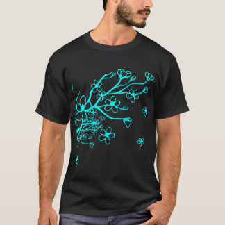 T-shirt Fleurs bleues
