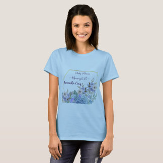 T-shirt Fleurs bleues douces Bureaux Baby shower Lilac Hyd