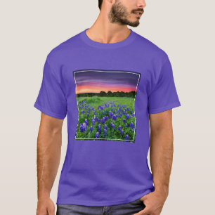 T-shirt Fleurs   Bluebonnets à Sunset Texas
