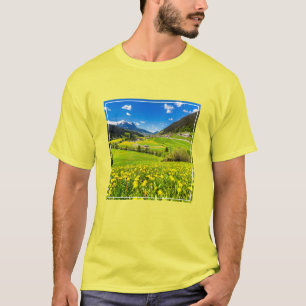 T-shirt Fleurs   Canton des Grisons de Dandelion, Suisse