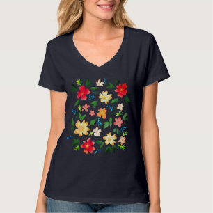 T-shirt Fleurs colorées