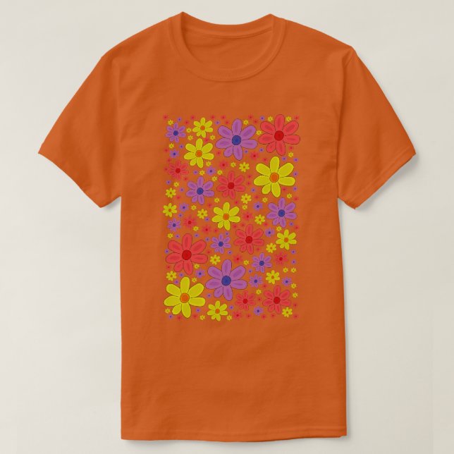 T-shirt Fleurs colorées 1 (Design devant)