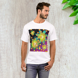 T-shirt Fleurs colorées rétro