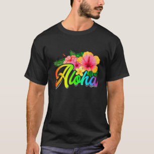 T-shirt Fleurs d'Aloha Hawaiian Summer Funny Hawaii Beach