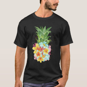 T-shirt Fleurs d'ananas Aloha Hawaiian Tee Aineapple Tee