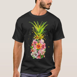T-shirt Fleurs d'ananas femmes Aloha Hawaii Vintage Hawai