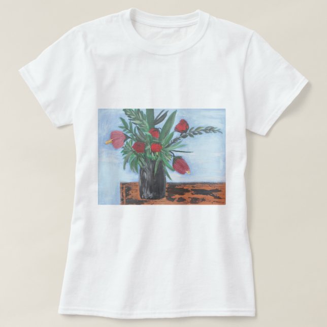 T-shirt Fleurs dans un vase (Design devant)